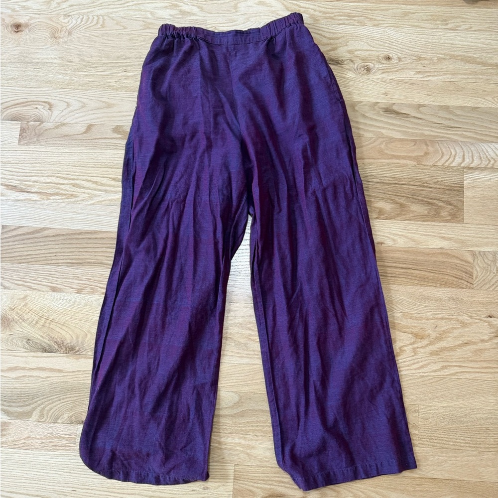 CP Shades Plum Cotton Trousers